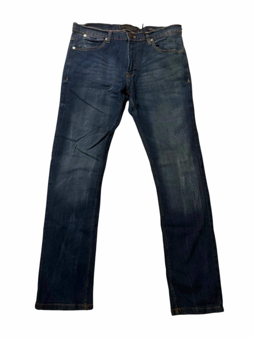PD&C Men's Faded Indigo Straight Jeans
